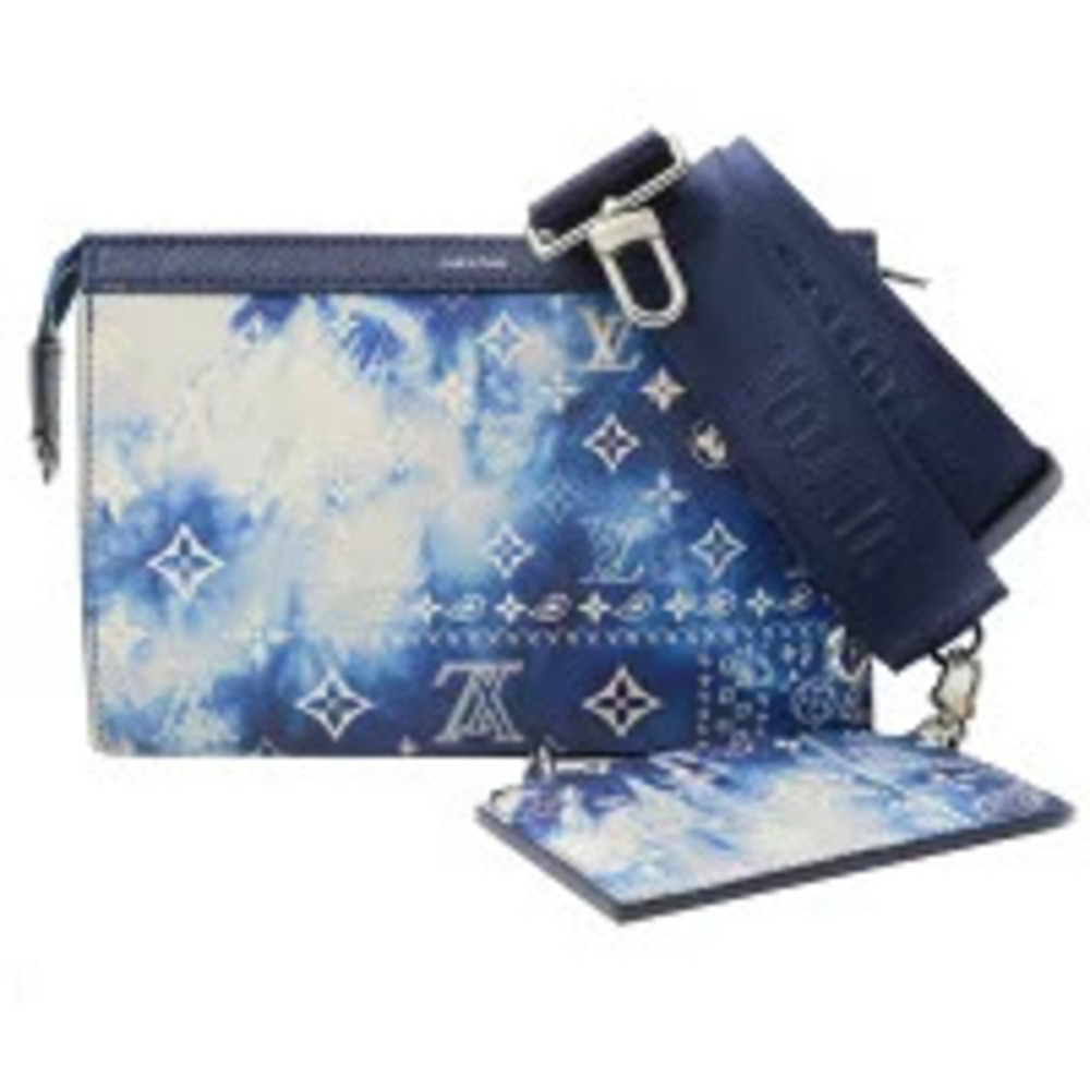 Louis Vuitton Gaston Wearable Wallet Monogram Bandana Blue